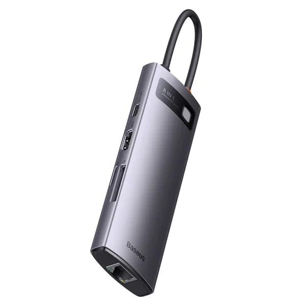Hub 8in1 Baseus StarJoy Series, USB-C to 3x USB 3.1 + HDMI + USB-C PD + RJ45 + microSD/SD - Image 6