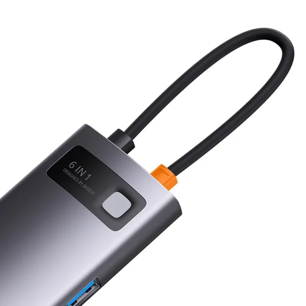 Hub 6in1 Baseus StarJoy Series, USB-C to 3x USB 3.0 + HDMI + USB-C PD + RJ45 - Image 6