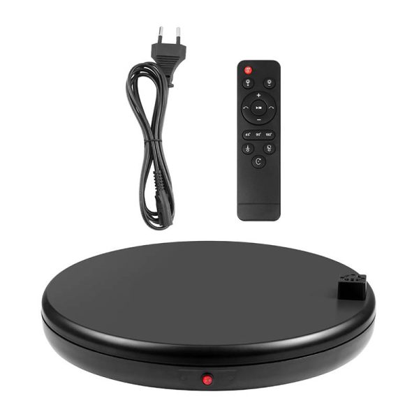 Rotating display stand Puluz with power socket 45 cm (black) - Image 3