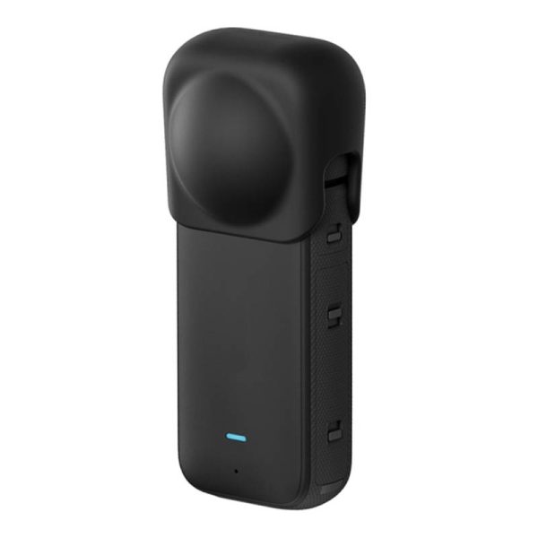 Silicone protective lens cover Puluz for Insta360 X3 (black) - Image 5