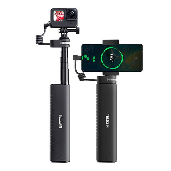 TELESIN Power grip selfie stick (With power bank) TE-CSS-001 - Image 2