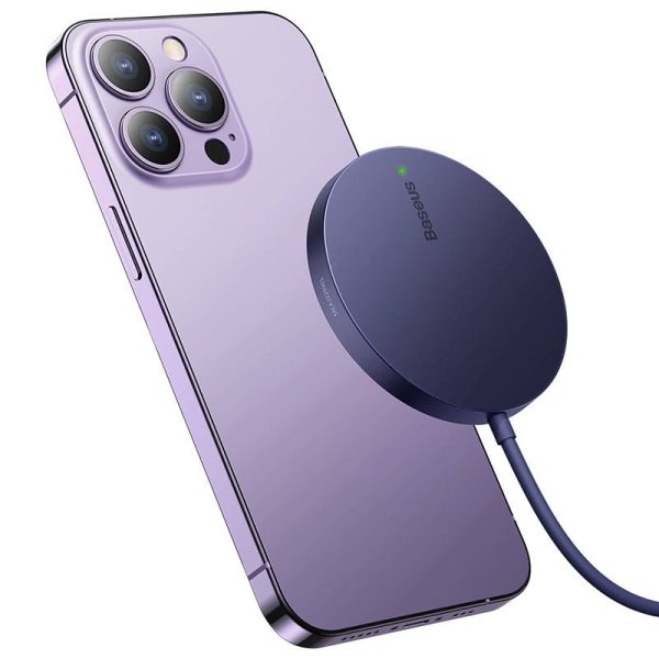 Magnetic Wireless Charger Baseus Simple Mini3 15W (Dusty purple) — изображение 4