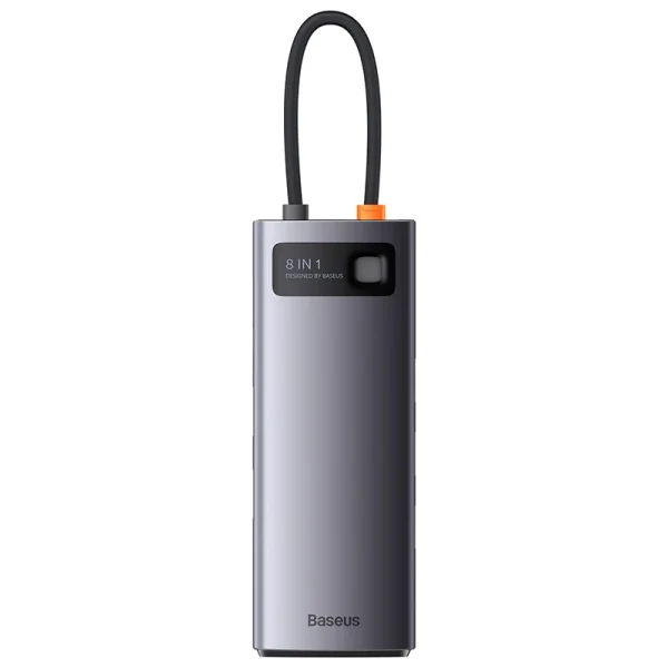 Hub 8w1 Baseus StarJoy Metal Glam Series, USB-C do HDMI + 3 x USB 3.0 + USB-C PD + RJ45 + SD/TF - Image 2