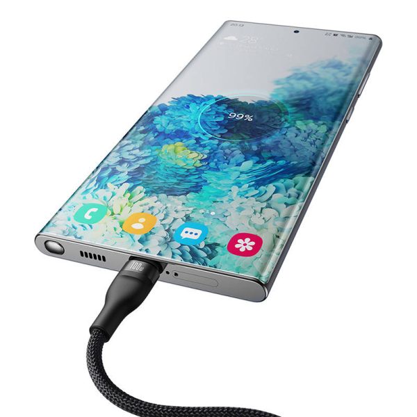2in1 USB cable Baseus Flash Series USB-C do USB-C 100W, 1.5m (black - Image 6