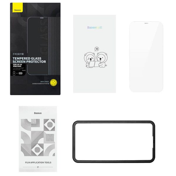 Baseus Schott HD Tempered Glass with dust filter 0.3mm for iPhone 12 Pro Max - Image 6