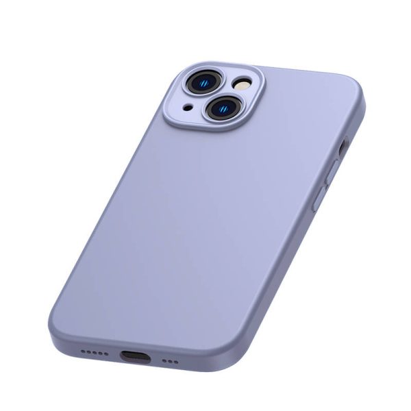 Baseus Liquid Silica Gel Case for iPhone 14 Plus (lavender)+ tempered glass + cleaning kit - Image 4