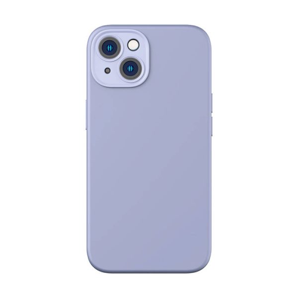 Baseus Liquid Silica Gel Case for iPhone 14 Plus (lavender)+ tempered glass + cleaning kit - Image 5
