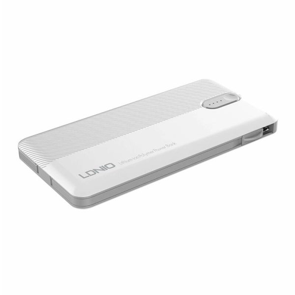 Powerbank LDNIO PL1013, 10000mAh + 3in1 cable (white) - Image 2