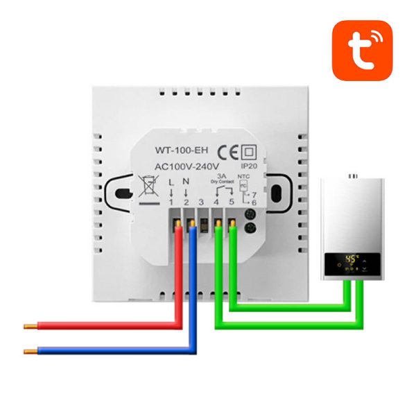 Inteligentny termostat boilera CWU Avatto ZWT100 3A ZigBee TUYA - Image 4