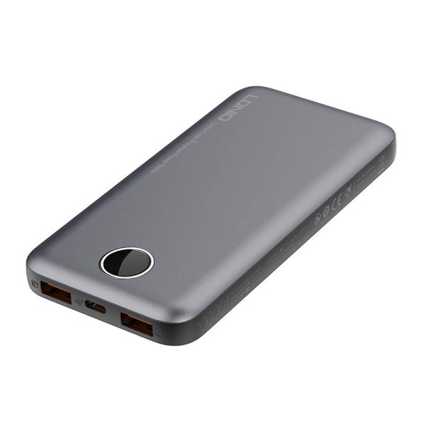 Powerbank LDNIO PQ10, 2xUSB, 22.5W, 10000mah (Grey) - Image 4