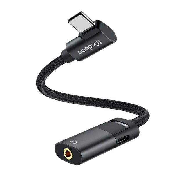 USB-C to AUX mini jack 3.5mm + USB-C adapter, Mcdodo CA-1880 (black) - Image 4