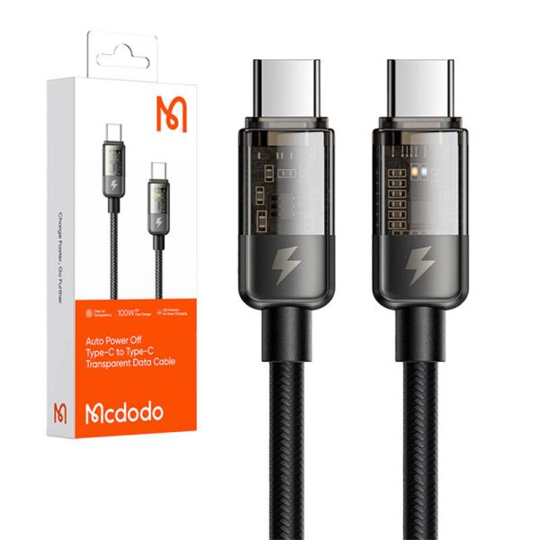 Cable USB-C to USB-C Mcdodo CA-2840, PD 100W, 1.8m (black) - Image 2