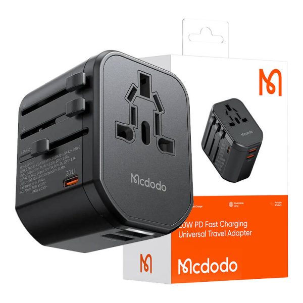 Universal wall charger Mcdodo EU/US/AU/UK CP-3471, PD 20W (black) - Image 2