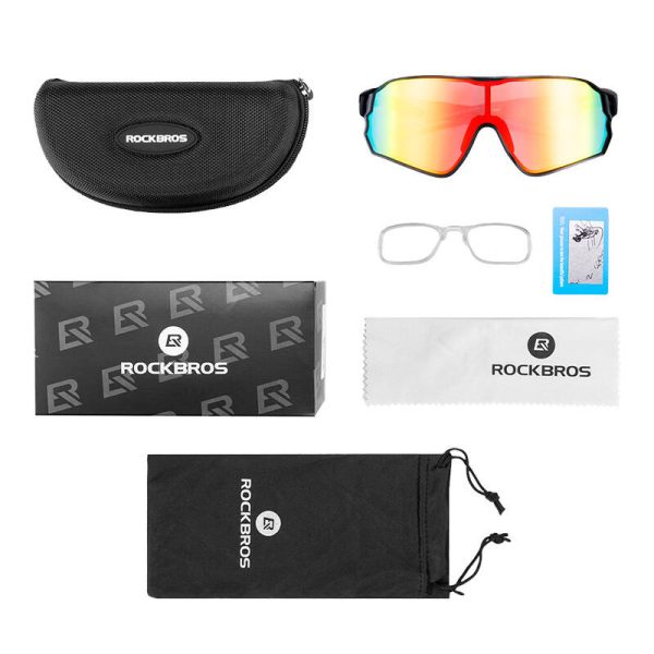 Rockbros bicycle glasses, photochromic 10135R (red) - Image 4