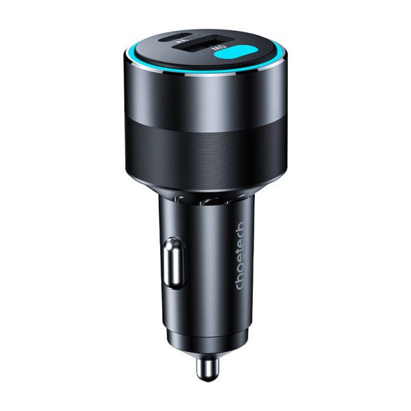 Choetech TC0011 car charger 130W 2x USB C 1x USB A (black) - Image 2