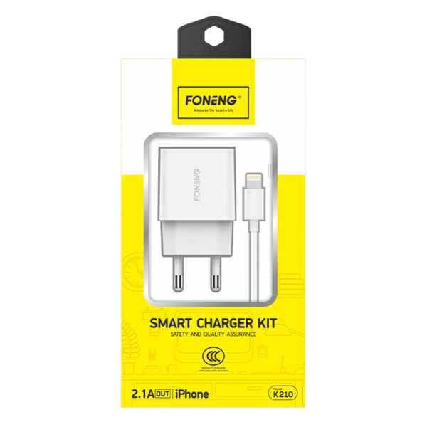 Charger Foneng 1x USB K210 10.5W + USB Lightning cable - Image 3