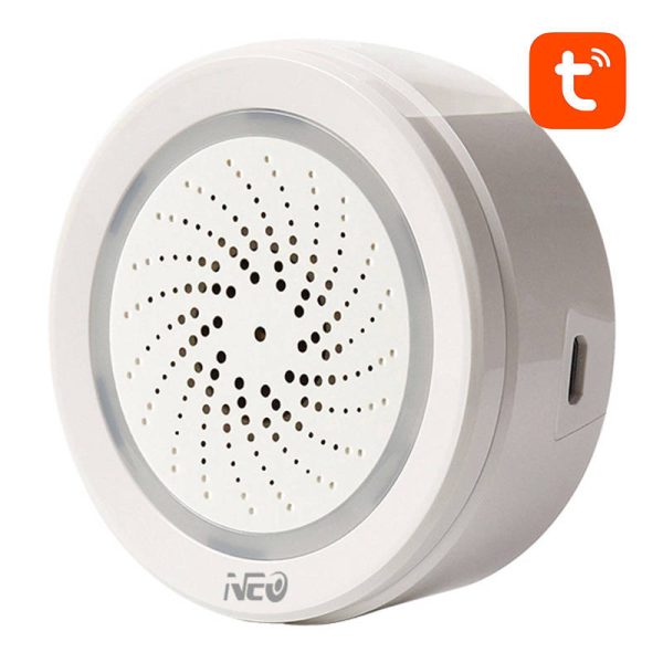 Smart Alarm Siren NEO NAS-AB02WT with Humidity Temperature Sensor, WiFi TUYA - Image 2