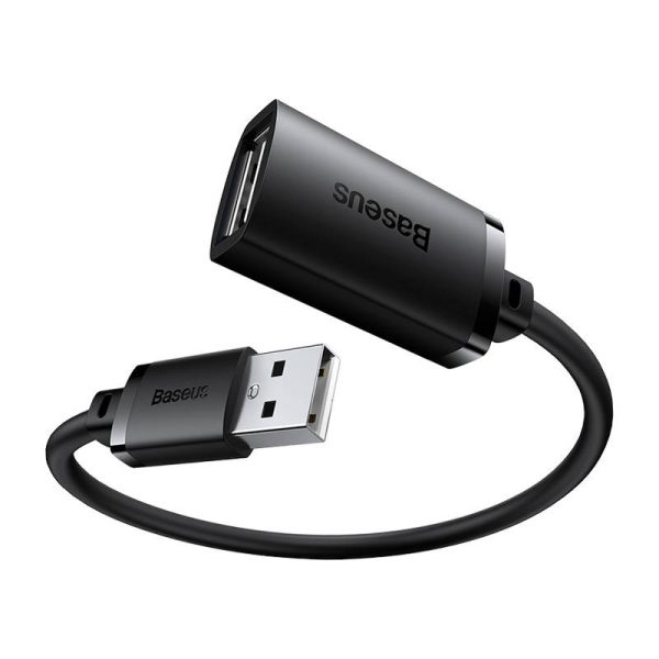 USB 2.0 Extension cable Baseus male to female, AirJoy Series, 0.5m (black) - Image 3