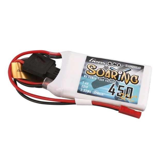 Battery Gens ace G-Tech Soaring 450mAh 7,4V 30C 2S1P JST-SYP - Image 3