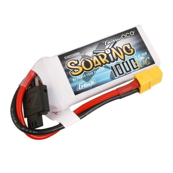 Battery Gens Ace G-Tech Soaring 1000mAh 7.4V 30C 2S1P XT60 - Image 2