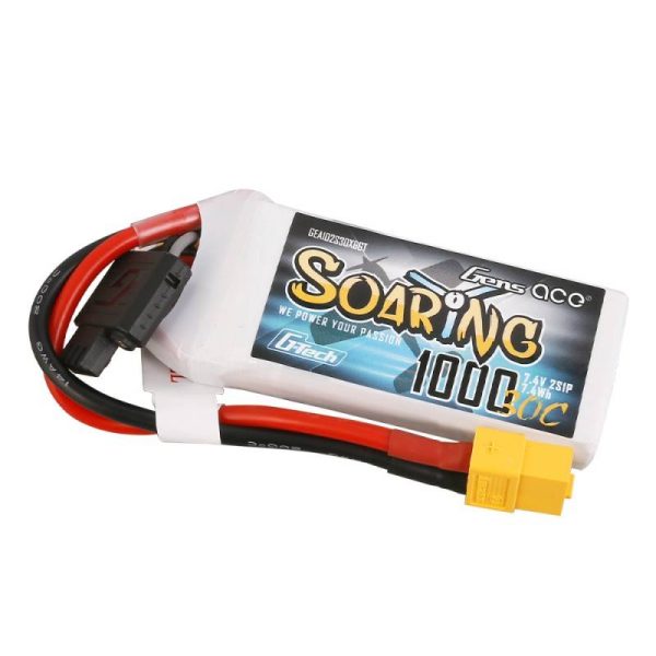 Battery Gens Ace G-Tech Soaring 1000mAh 7.4V 30C 2S1P XT60 - Image 3