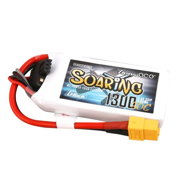 Battery Gens Ace G-Tech Soaring 1300mAh 7.4V 30C 2S1P XT60 - Image 3