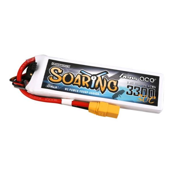 Battery Gens Ace G-Tech Soaring 3300mAh 7.4V 30C 2S1P XT90 - Image 3