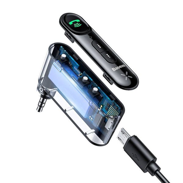 Baseus Qiyin AUX Car Bluetooth Receiver Black - Image 6