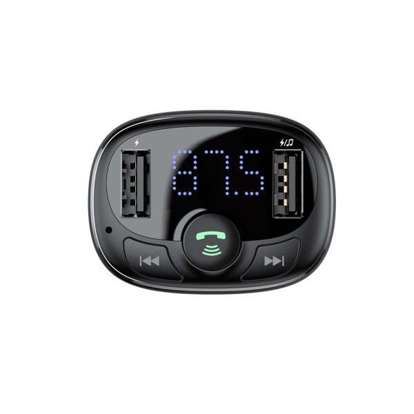 Baseus FM Transmitter T typed Bluetooth 2xUSB microSD (Black) - Image 6