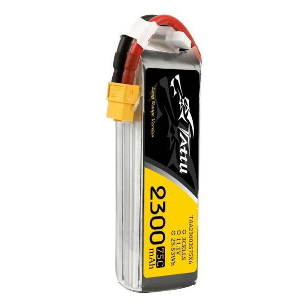 Battery Pack TATTU 2300mAh 11.1V 75C 3S1P Lipo with XT60 - Image 2