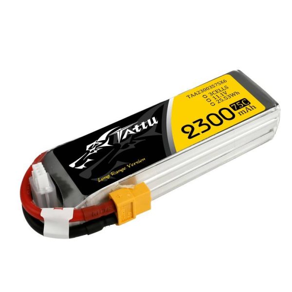 Battery Pack TATTU 2300mAh 11.1V 75C 3S1P Lipo with XT60 - Image 3