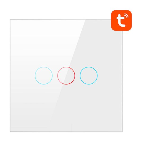 Smart Light Switch WiFi Avatto TS02-EU-W3 3 Way TUYA (white) - Image 2