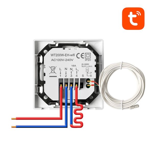Smart Thermostat Avatto WT200-16A-W Electric Heating 16A WiFi TUYA - Image 3