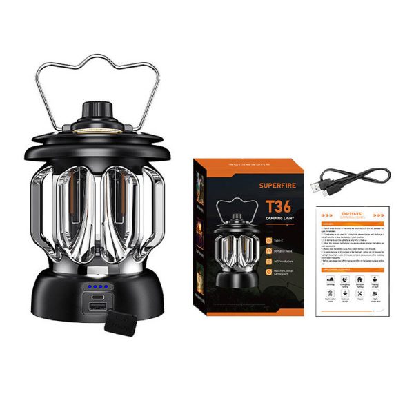 Camping lamp Superfire T36, USB-C - Image 2