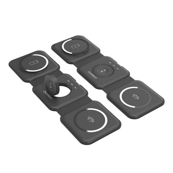 Choetech T588-F 3in1 Magnetic Wireless Charger 15W (black) - Image 4