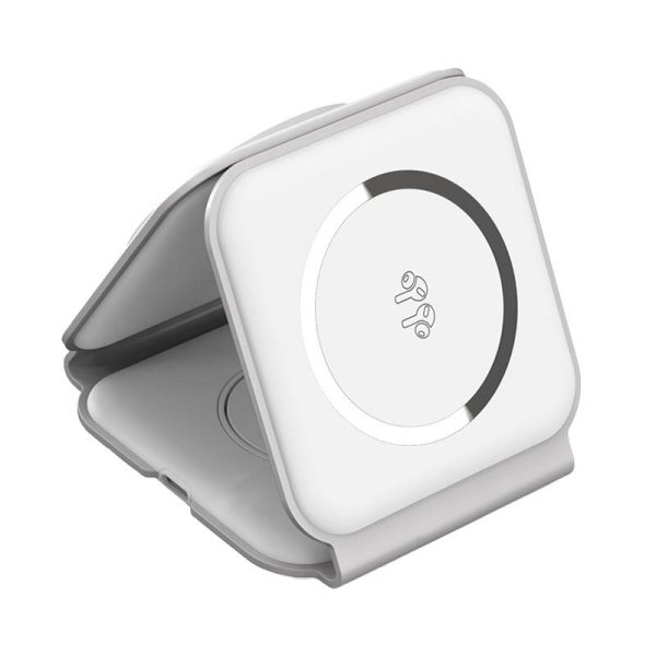 Choetech T588-F 3in1 Magnetic Wireless Charger 15W (white) - Image 2