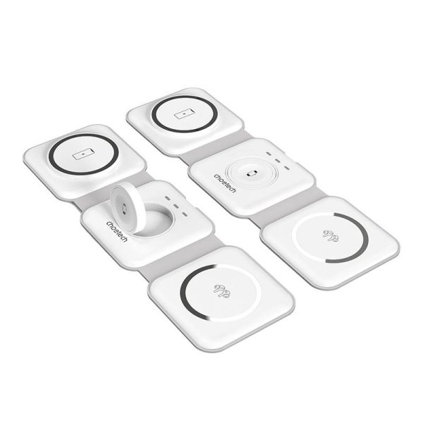 Choetech T588-F 3in1 Magnetic Wireless Charger 15W (white) - Image 4