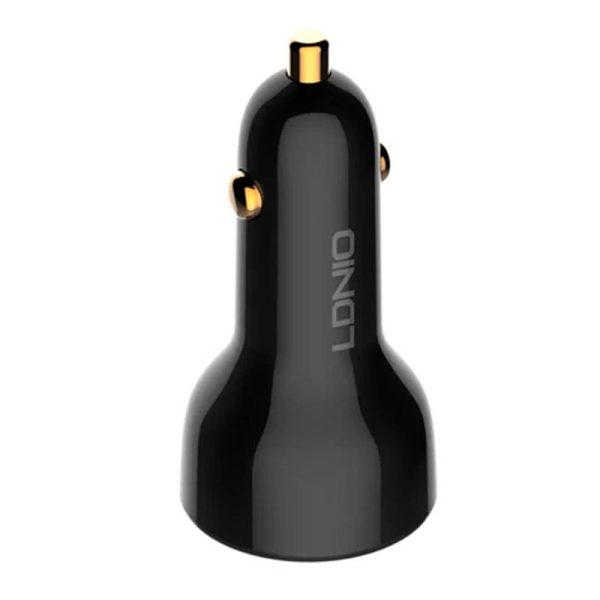 LDNIO C101 Car Charger, USB + USB-C, 100W + USB-C to USB-C Cable (Black) - Image 6