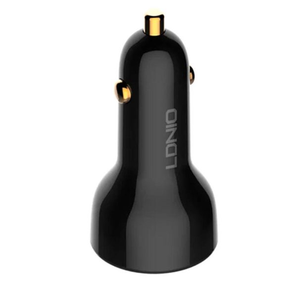 LDNIO C101 Car Charger, USB + USB-C, 100W + USB-C to Lightning Cable (Black) - Image 5