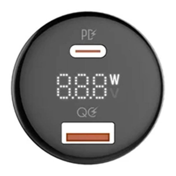 LDNIO C101 Car Charger, USB + USB-C, 100W + USB-C to Lightning Cable (Black) - Image 3
