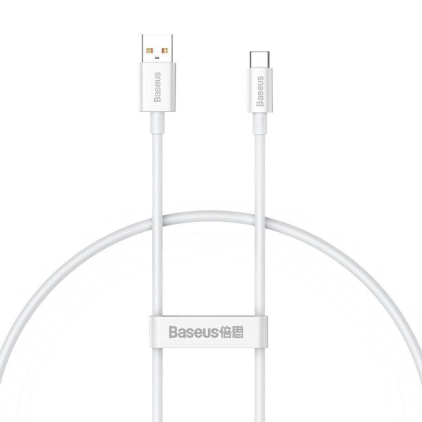 Cable USB do USB-C Baseus Superior 100W 0.25m (white) - Image 2