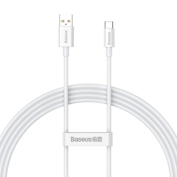 Cable USB do USB-C Baseus Superior 100W 1.5m (white) - Image 2