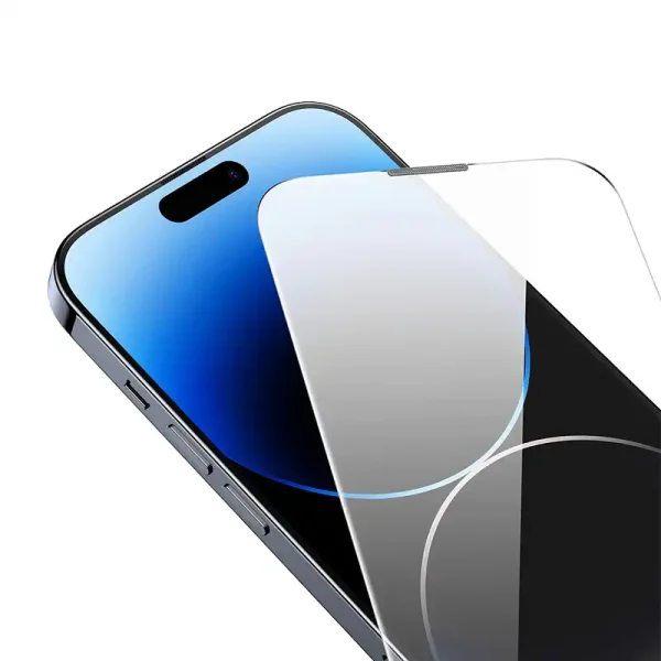 Tempered Glass Baseus Corning for iPhone 14 Pro with built-in dust filter - Image 4