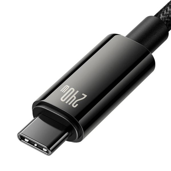 USB-C to USB-C cable Baseus Tungsten Gold 240W 2 m (black) - Image 3