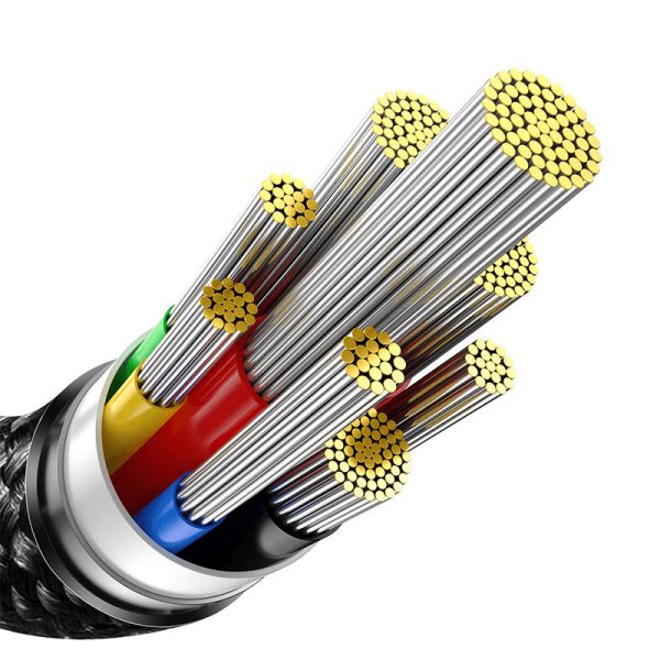 USB-C to USB-C cable Baseus Tungsten Gold 240W 2 m (black) - Image 6
