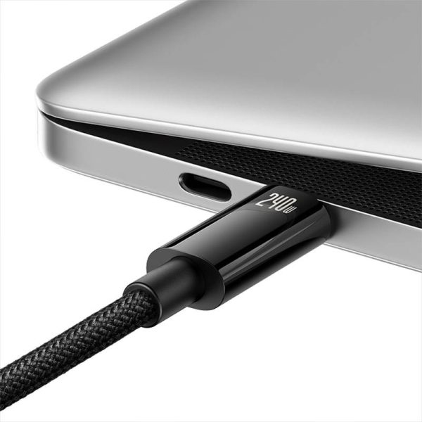 USB-C to USB-C cable Baseus Tungsten Gold 240W 2 m (black) - Image 5