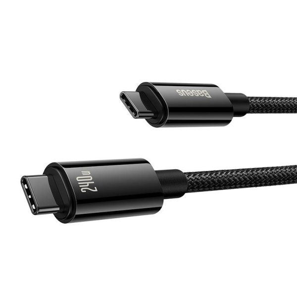 USB-C to USB-C cable Baseus Tungsten Gold 240W 1m (black) - Image 4