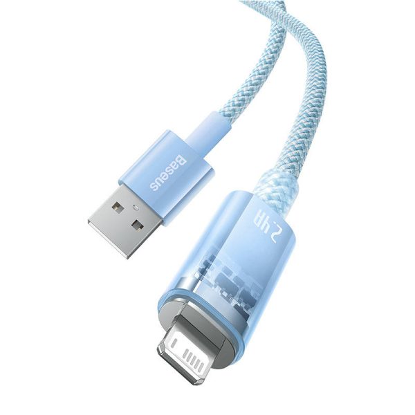 Fast Charging Cable Baseus Explorer USB to Lightning 2.4A 1M (blue) - Image 4