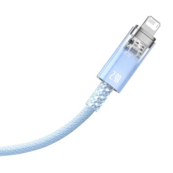 Fast Charging Cable Baseus Explorer USB to Lightning 2.4A 1M (blue) - Image 5
