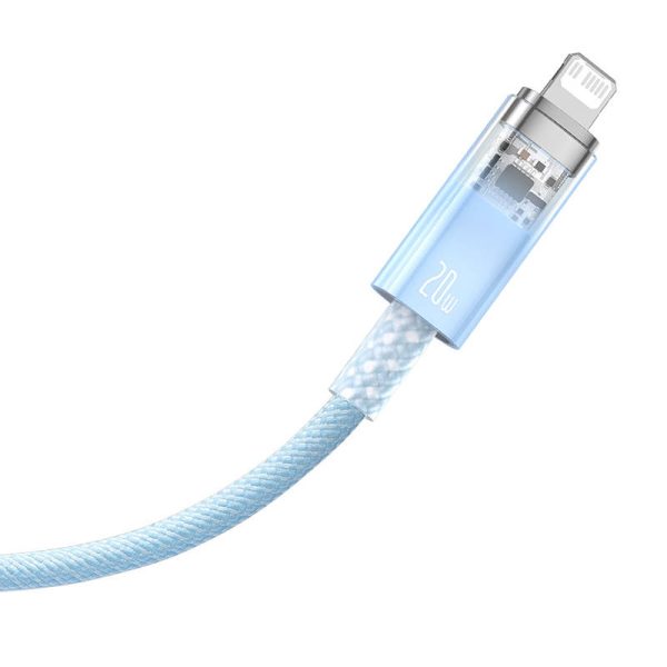 Fast Charging cable Baseus USB-C to Lightning  Explorer Series 1m, 20W (blue) - Image 4
